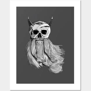 Bearded Skull 2 Posters and Art